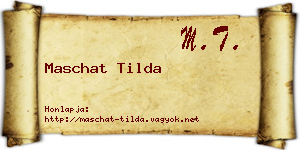 Maschat Tilda névjegykártya